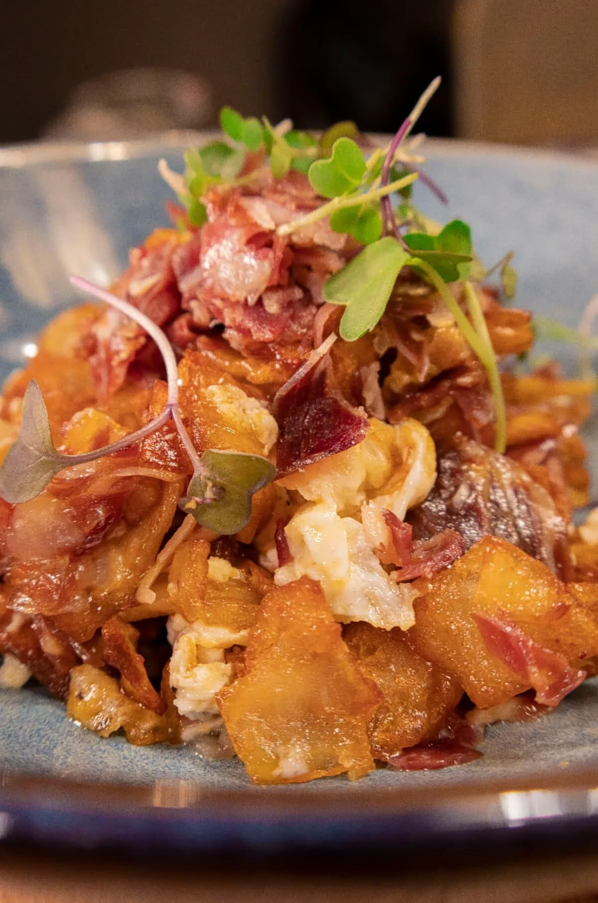 Huevos enfadados eggs with Iberian ham